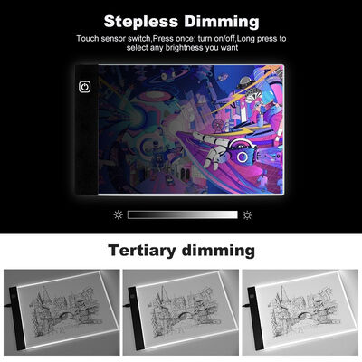 OEM ODM Acceptable Portable LED Drawing Board Large 210x150mm Plastic Light Pad Suitable for Tracing Sketching Artists