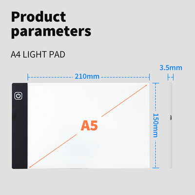 Micro USB 5V 198w Ultra Thin Portable LED Light Box Pad Dimmable Three Bright Drawing Tracing Board for 2D Animation