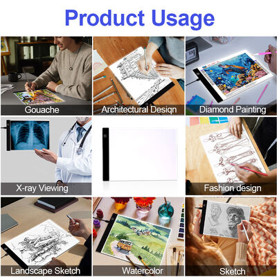 Portable 3 Level Dimmable LED Tracing Light Pad Suitable for Artists Crafting Sketching Design Animation Calligraphy DIY