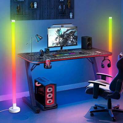 RGB Emitting Color Modern White ABS Floor Lamp 2025 Real Time Audio Sync IP20 Waterproof 4W Dimmable LED Switch Control