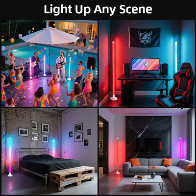 DIY Yes 127cm Slim LED Floor Lamp with 5 Dynamic Light Modes 16 Million Colors and Energy Saving Features Modern Design
