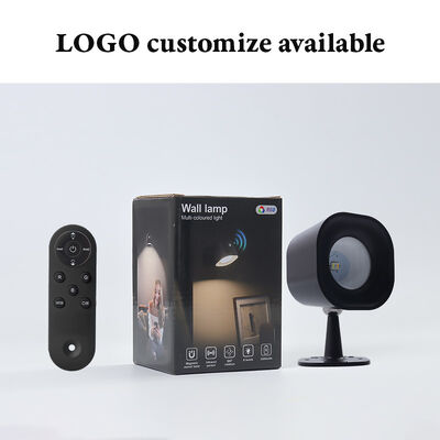 81 71 128mm Portable RGB Sensor LED Wall Light Remote Control Multi Effects Indoor Christmas Party Black White