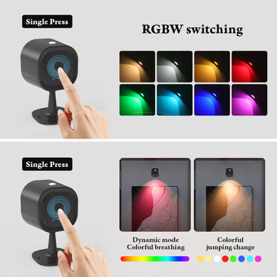 81 71 128mm RGB Motion Sensor Wall Light Remote Touch Control Magnet Design Indoor Lamp Long Lasting for Halloween Party