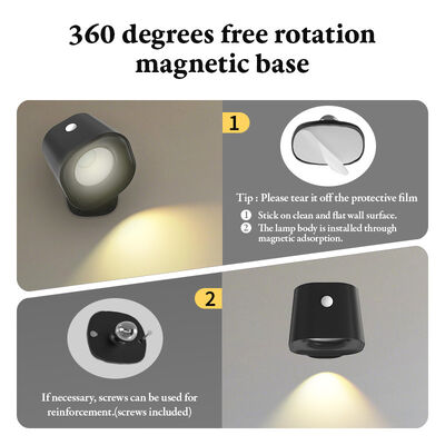 81 71 128mm RGB Motion Sensor Wall Light Remote Touch Control Magnet Design Indoor Lamp Long Lasting for Halloween Party