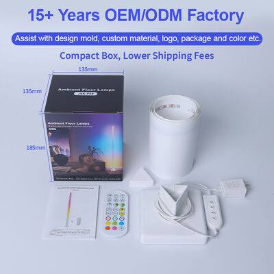 Switch Control RGBIC Floor Lamp Nordic Modern Style Remote 16 Million Colors Fixed Angle Design WiFi Music Sync LED IP20