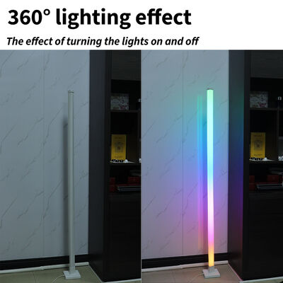 Free sample YES ABS PP Modern White PC RGBIC WiFi Floor Lamp with 16M Colors Music Sync Sound Activated LED Party Light