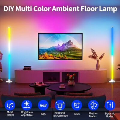 Room White PC Standing Lamp with Foldable Design Fixed Angle 13x13cm Base USB Powered LED Floor Lamp ABS PP Materials