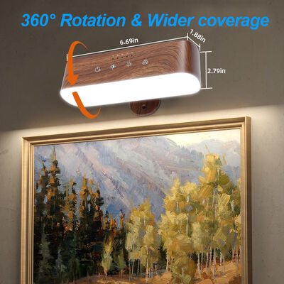 Wall-mounted LED Table Lamp 2200mAh Battery Rechargeable Cordless RGB Light 65 Lm per Watt Retro Reading Bedside Living Room