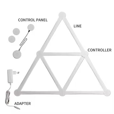 110-240V RGB Smart Splicing Glide Wall Lighting Music Sync Bar LED Light 9 Segment for Gaming Streaming Smart Home Decor