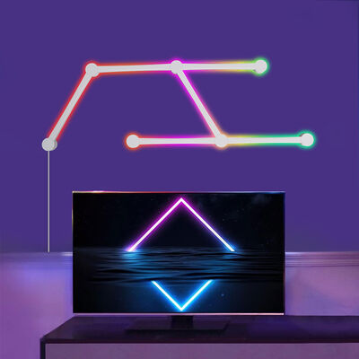 Free splicing between 1-15 lights Music Sync Smart RGB Wall Lights for Decor Ambient Indoor RGBIC LED Lights Gaming Room TV Smart Light