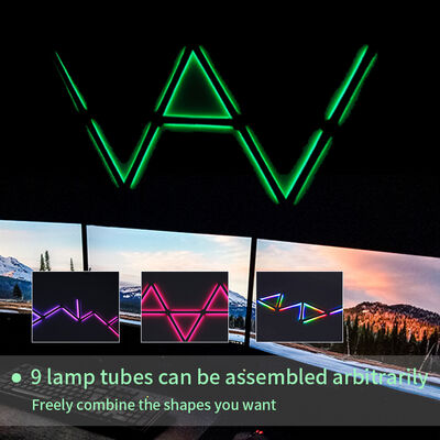 RGB mixed White Light Wall LED Lamp Smart Panel Gaming Lighting Sound Rhythm LED Strip Light Decorative Room Lighting