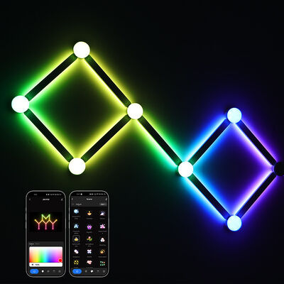 240x24x102mm USB Powered WiFi RGB Smart Wall LED Music Sync Rhythm Mode White Shade Bedroom Living Room Party Decoration DIY