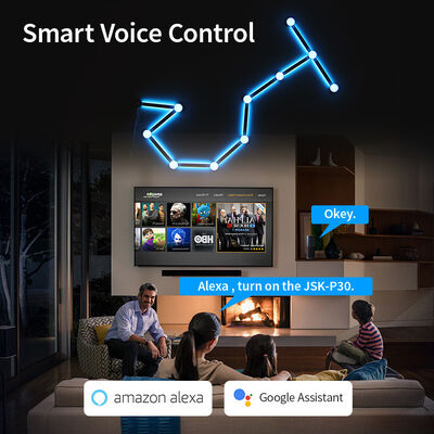 240x24x102mm USB Powered WiFi RGB Smart Wall LED Music Sync Rhythm Mode White Shade Bedroom Living Room Party Decoration DIY