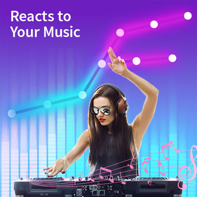 240x24x102mm USB Powered WiFi RGB Smart Wall LED Music Sync Rhythm Mode White Shade Bedroom Living Room Party Decoration DIY