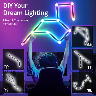 Bluetooth Switch Mode 12V Low Voltage Safe 5050 RGB WiFi Smart Wall Light Source Bright Colors ABS Modern White DIY Shape