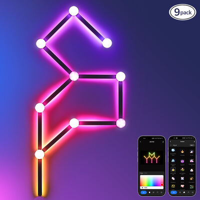 USB Powered RGB Tuya App Remote Control Music Rhythm Customized Logo Smart Home LED Splicing Ambient Night Lights Wall Lamp Game Room