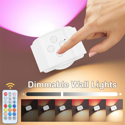 100-240V Remote Control LED Wall Light Bi-Directional Illumination Decor Night Light Dimmable Wall Mounted Lamp with 360 Magnetic Ball