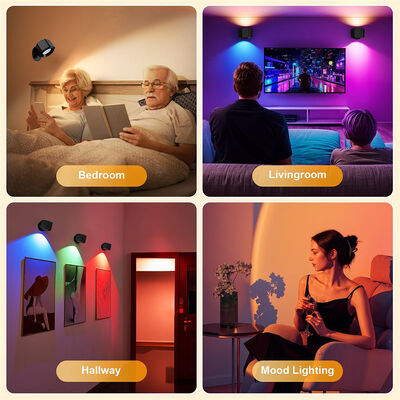 Charging time 3h Rechargeable Wireless RGB Wall Light Modern Design Custom Ambient Room Decoration Lamp