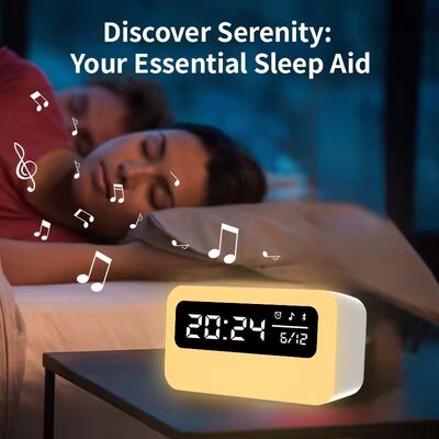 Multicolored Sunrise Digital LED Alarm Clock Table Lamp With Smart Light Modern Design Bedroom Bedside Office App Controlled