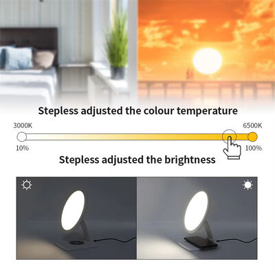 Portable Mood Treatment SAD Dimmable Light Wireless Charging Therapy Light Therapy Sad Lamp Emotional Sad Light Therapy Lamp