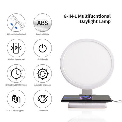Portable Mood Treatment SAD Dimmable Light Wireless Charging Therapy Light Therapy Sad Lamp Emotional Sad Light Therapy Lamp