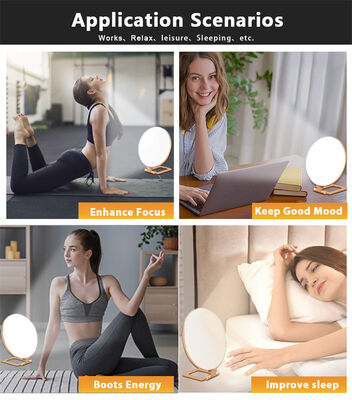 Manual Button Switch Mode 16W Rated Power 10000Lux LED Therapy Lamp for Depression Mood Sunlight Daylight Treatment