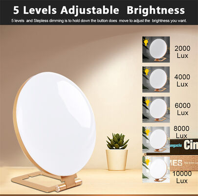 3000K to 6500K Color Temperature Led Phototherapy Light 5 Level Brightness Adjustable White Color Depression Therapy Lamp