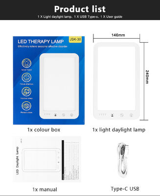 Brightness adjustable 5 level dimming Sad Phototherapy Lamp Light Therapy Full Spectrum Multifunction Elegant Day Light