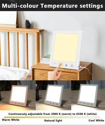 Residential SAD Light Therapy Lamp 10000 Lux Seasonal Affective Disorder Lamp 3000K 6500K Adjustable Modes Timing Remote Control