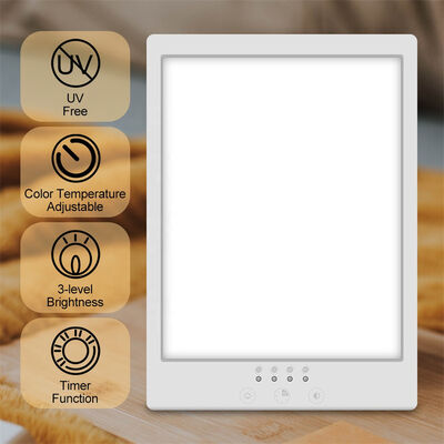 DC 20V 1A Input 5 Level Dimming Stepless Dimmable Led White Light Therapy Lamp Mood Attention Daylight Lamp Therapy