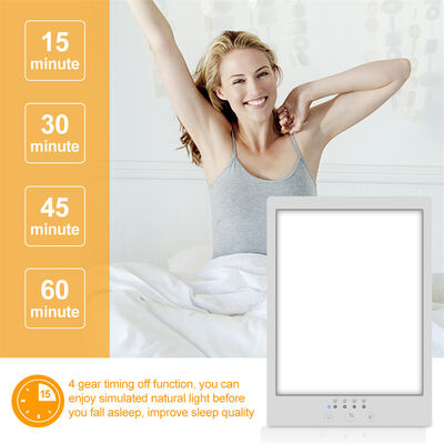 0.454 Kilogram LED Light Therapy Lamp with 10000 Lux Adjustable Brightness Sunlight White ABS Mood Lamp Modern Style