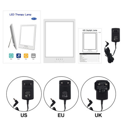 0.454 Kilogram LED Light Therapy Lamp with 10000 Lux Adjustable Brightness Sunlight White ABS Mood Lamp Modern Style