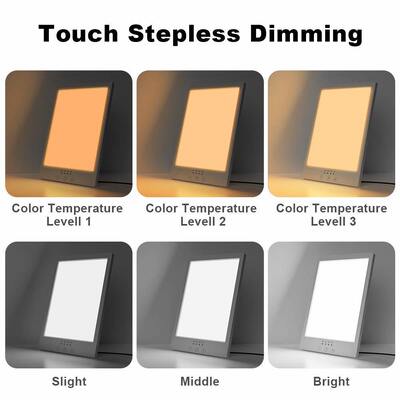 Acrylic ABS Led Bar LED Bright White Therapy Light 10000Lux Brightness UV Free Timer Touch Control Standing Bracket Bedroom