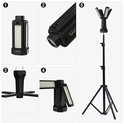 White Warm Dual color SOS Modes Magnetic Foldable LED Camping Light 16000mAh Four leaf Lighting Outdoor Adventures