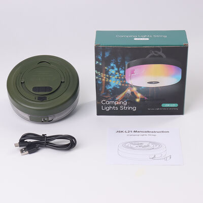 Rechargeable Camping Lamp LED Light Source with Adjustable Brightness RGB Modes Outdoor Camping Light Charging Time 4H