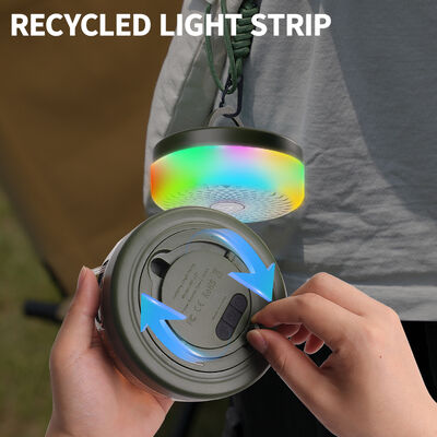 50000 Hours Lifespan 4000mAh Rechargeable LED Camping Light Featuring Dynamic RGB Modes Perfect for Outdoor Activities