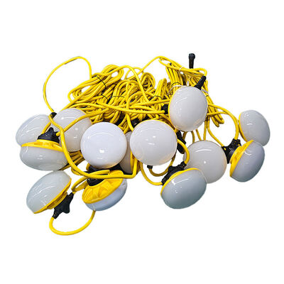 Onsite Metering Lighting Solutions Service 15m 45w 6300lm Ip65 Waterproof Outdoor Indoor Construction Grade Temporary Wook String Lights