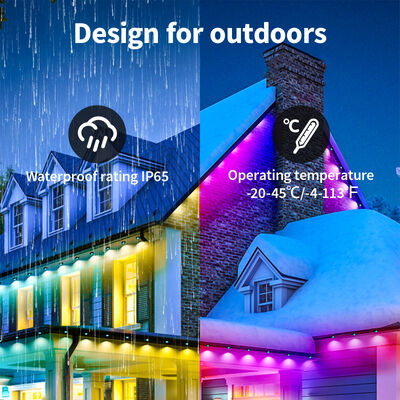 Customized Logo 45 Meter 24V RGB LED Strip Light 108PCS 3WH Lifespan Waterproof IP65 Chip with PVC Body 5054 Point Lights