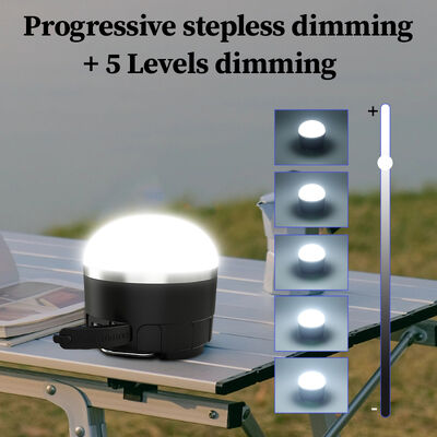 SMD2835 LED Rechargeable Camping Lantern Featuring Magnetic Hanging and Three Colors Dimmable Light Ideal Outdoor Garden