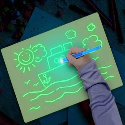 24015035mm A5 Size Kids Writing Board Magic Fluorescent Drawing Board Doodle Pad Creative Educational Tool for Students