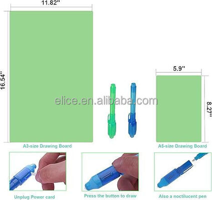 Plastic Baby Drawing Board Sketchpad Educational Equipment Magic Pad Popular Drawing Toys Set A3 A4 A5