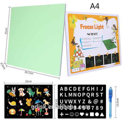Luminous Drawing Toys Set Creative Magic LED Illuminated Night Drawing Board Photo Luminescent Glow Art Dark Drawing Pad For Children