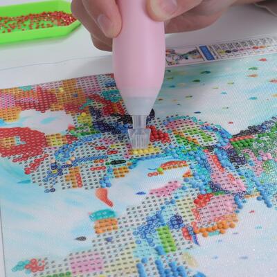 Factory Direct Sale Hot Selling JSK Metal DIY Tools 3 Suction 3 LED Type-C 4 Tips Auto-suction Diamond Dotting Tool
