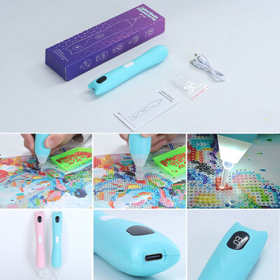 Factory Direct Sale Hot Selling Art Supplies 3 Suction Gears 3 Brightness 600mAh Battery Lighted Electric Diamond Art Pen