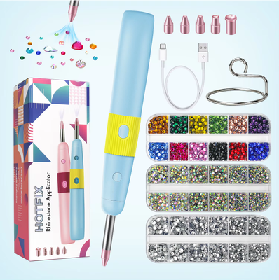 Factory Direct Wireless Hotfix Pen Machine with Metal Body Rechargeable Battery 300C Heating for Rhinestone Crafts & Gifts