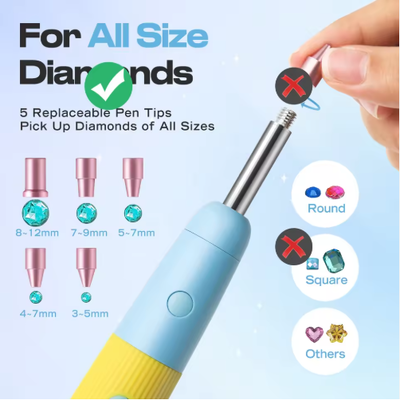 Factory Direct Hot Selling Metal Diamond Art Craft Tool 4000mAh Battery 3 Level Heating Low Noise Hotfix Rhinestone Applicator