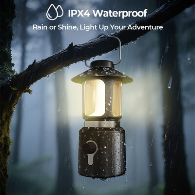 Premium IPX4 Waterproof Vintage Camping Lantern 21700 Battery 290mm Height Best for Outdoor