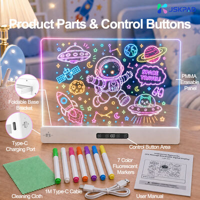 Factory Direct Hot Selling LED Writing Board 18 RGB Light Modes Bluetooth 5 Music Rhythm 4 Timer LED Drawing Board