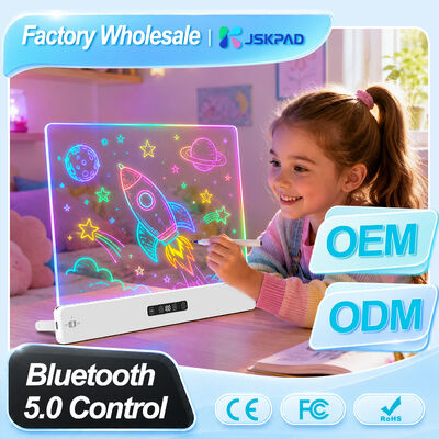 Factory Direct Trending Light up Dry Erase Board Memo Board Bluetooth 5 18 RGB Modes Music Sync Rhythm LED Drawing Board