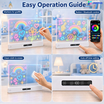 Factory Direct Wholesale LED Drawing Board Acrylic Display Board Rechargeable Touch Sensor 4 Timer LED Living Room Modern Design